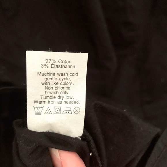 J. Crew Black Button Down w/ Ruffle Trim Sz L EUC - Picture 6 of 6